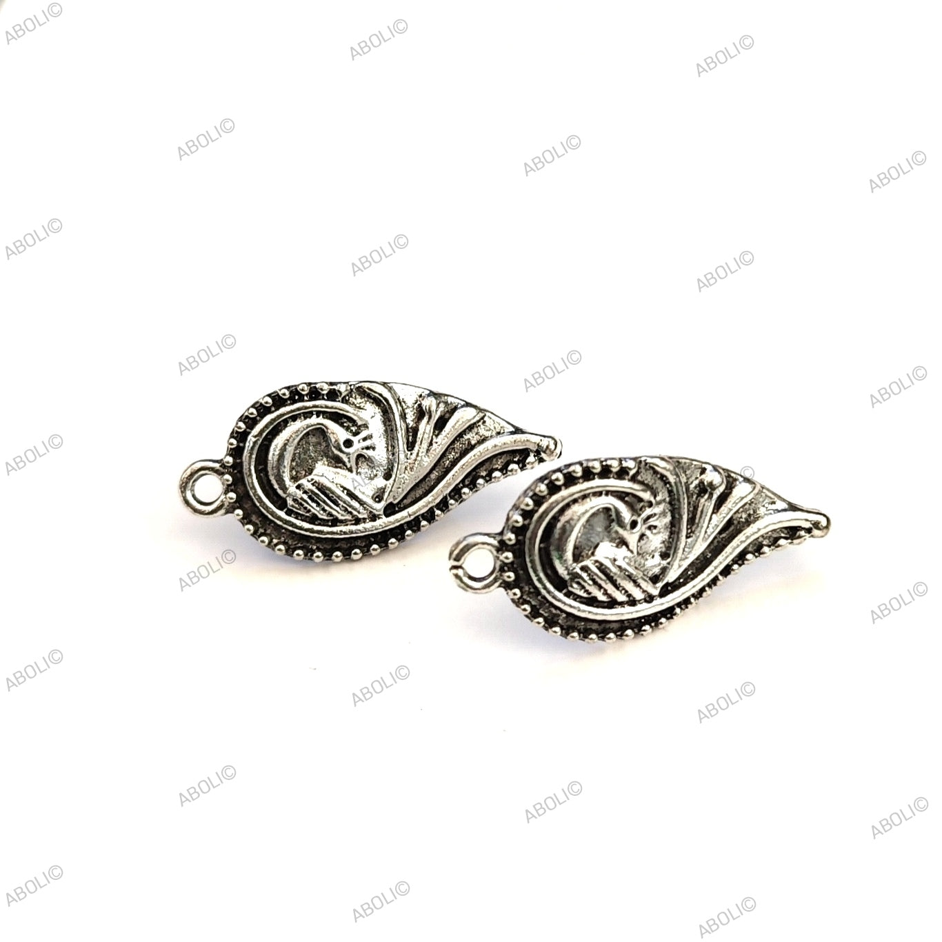 Silver earrings stud components metal earrings findings  ESS10