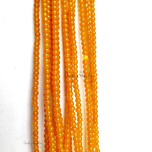 4 mm glass beads for beaded jewellery making round beads GB4P10 200+ beads