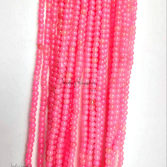 4 mm glass beads for beaded jewellery making round beads GB4P20 200+ beads