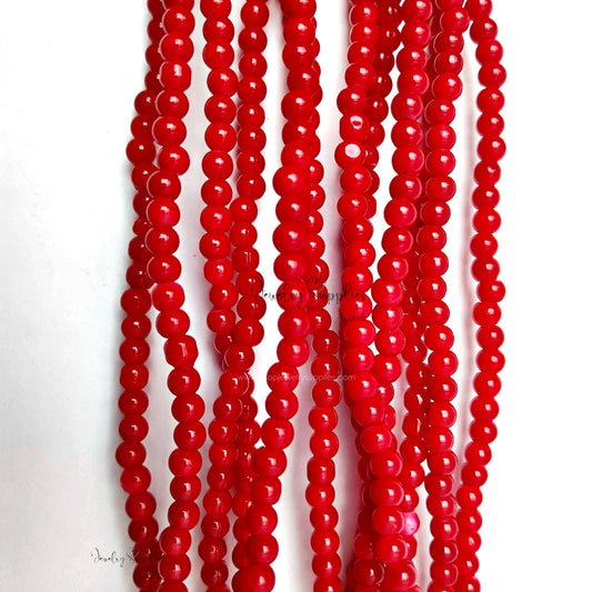 4 mm glass beads for beaded jewellery making round beads GB4P22 200+ beads