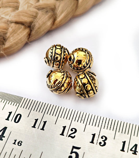 Golden ball Spacer Beads for Bracelets & Necklaces Pandora spacers for jewellery making GSSB304 10 gm