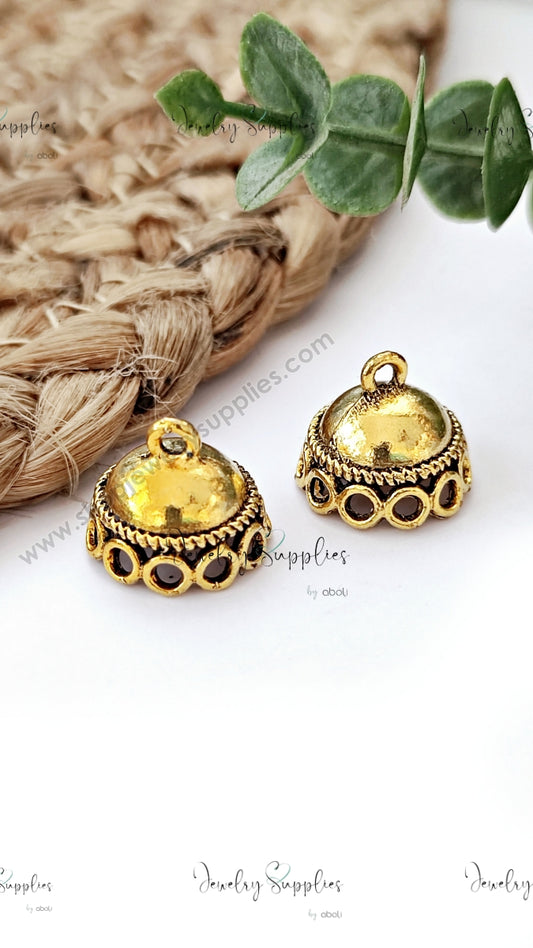 Golden Jhumka Earring Components golden jhimki base MJBG100