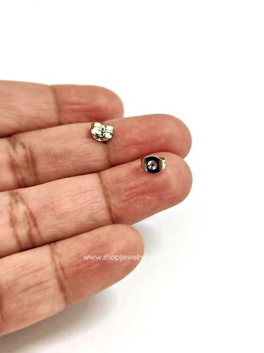 hypoallergenic earring backs earring stopper stainless steel jewellery making material
