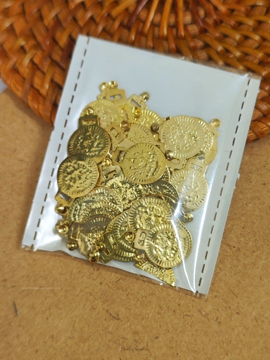 Golden Laxmi coin charms kasu charms ginni jewellery making GDB22 10 gm