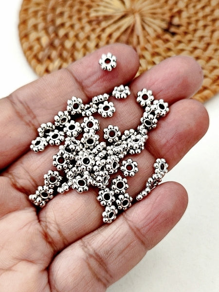 Metal Spacer Beads for Bracelets & Necklaces daisy spacers for jewellery making GSSB315 10 gm