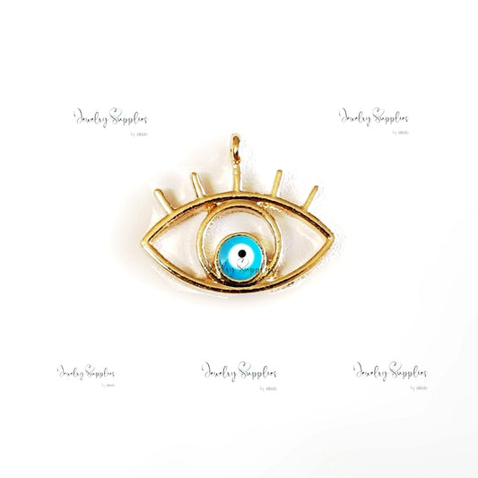 Evil Eye frame charm blue