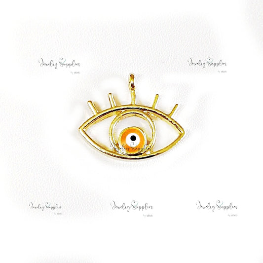 Evil Eye frame charm ORANGE
