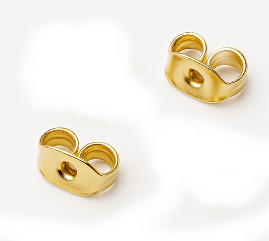 hypoallergenic golden earring backs earring stopper stainless steel jewellery making materials