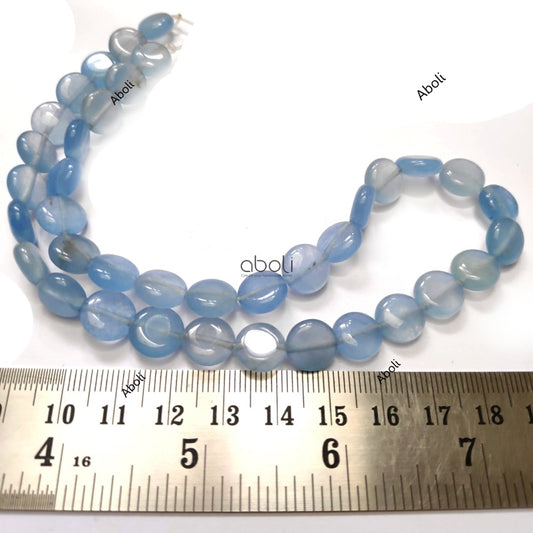 Flat round Onyx beads Natural gemstone OXB11