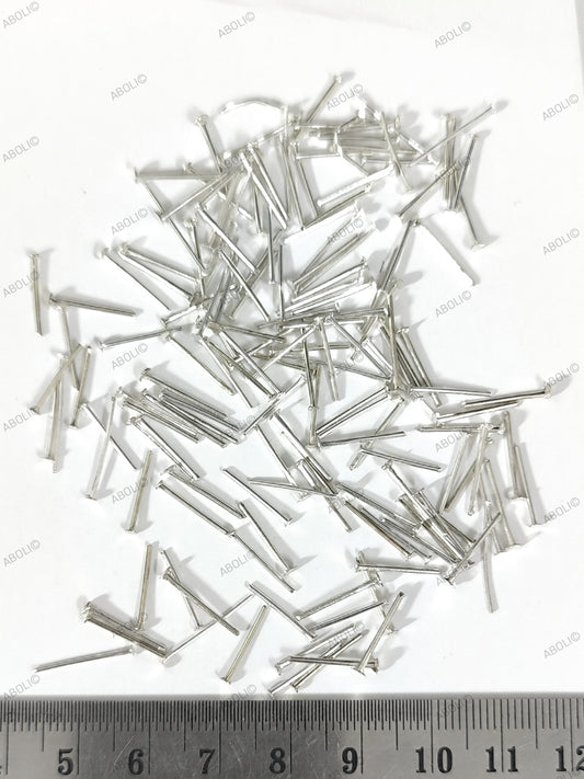 1.5 cm silver headpins tarnish resistant brass head pins HPBS15