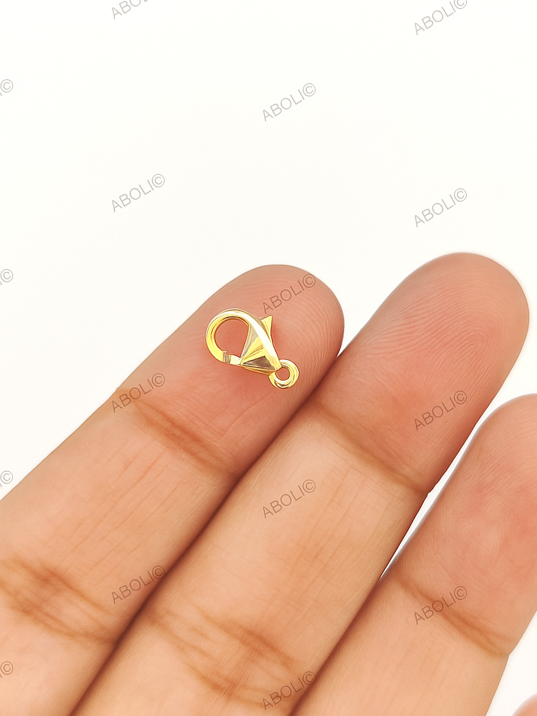 Golden Anti Tarnish Lobster Claw Clasps 24 k gold plated 304 Stainless Steel necklace bracelet closure SSLCCG9