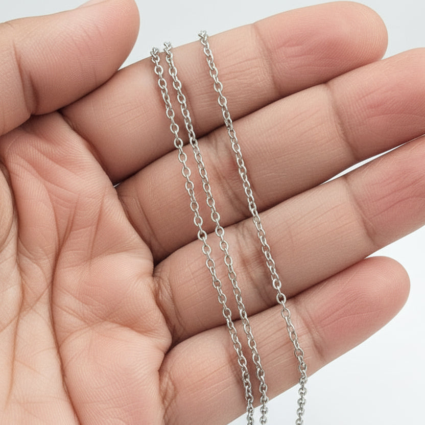 stainless steel chain anti tarnish metal jewellery chain in rolls
