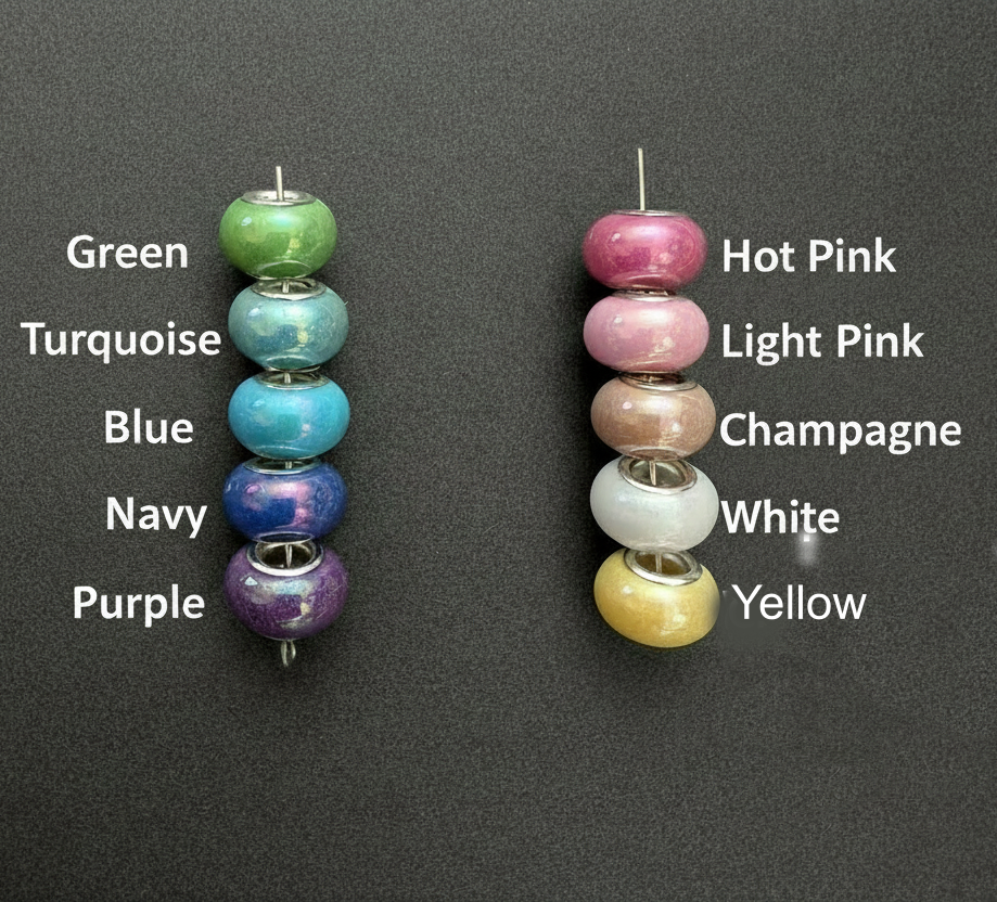 14 mm large hole bead Porcelain imitation resin rondelle bead for pandora bracelet necklace making PBJB3 1 bead