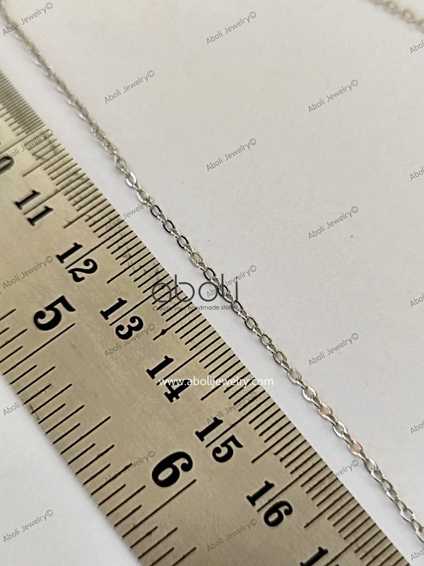 1 mm silver chain tarnish resistant brass loose chain unfinished chains NCHS - Jewelry Supplies