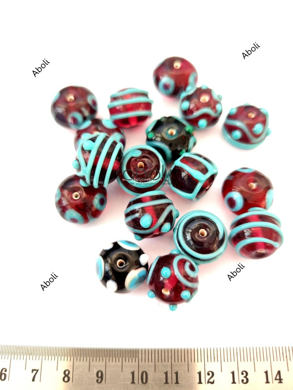 Lampwork beads lamp work glass beads bracelet set jewellery beads LMPWB56