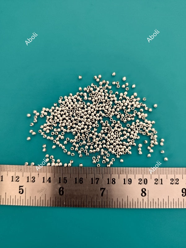 2 mm silver spacer beads plain spacer beads spacers PSBS2 10 gm