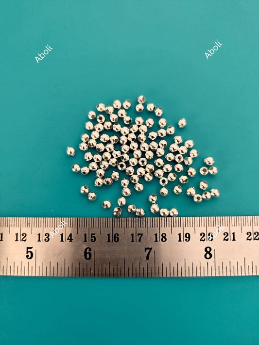 4 mm silver spacer beads plain spacer beads spacers PSBS4 10 gm