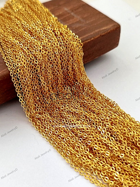 1 mm golden chain tarnish resistant brass loose chain unfinished chains NCHG