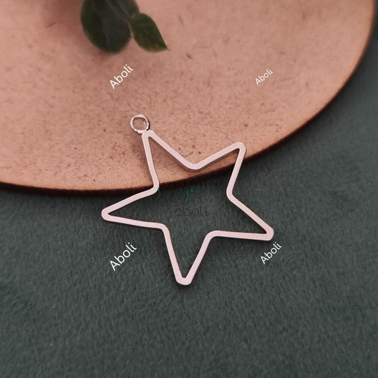 Anti Tarnish Rose Gold Star Resin Bezel Open bezel Bezel Frame Resin Jewellery 30 mm ATRBB19