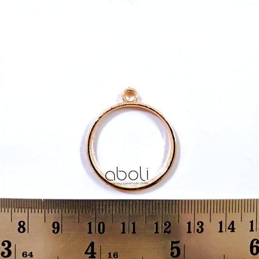 Rose golden round resin bezel pendants open bezel frame RZBR4