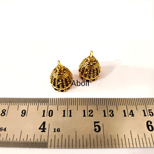 Traditional golden Jhumka Earring Components small golden jhumka base MJBG19