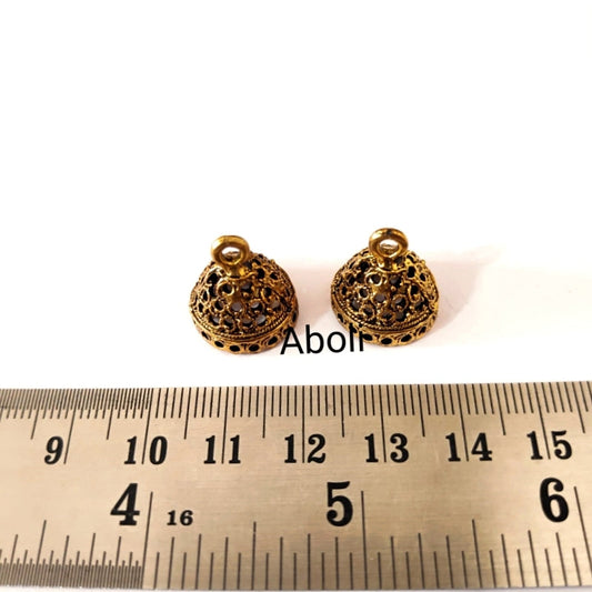 Traditional golden Jhumka Earring Components  golden jhumka base MJBG20