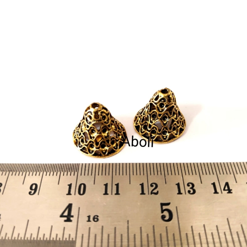 Golden jhumka cone base DIY Earrings Making Components MJBG25