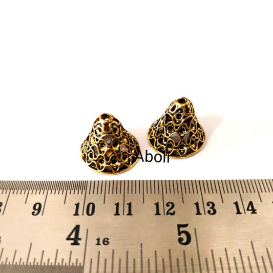 Golden jhumka cone base DIY Earrings Making Components MJBG25
