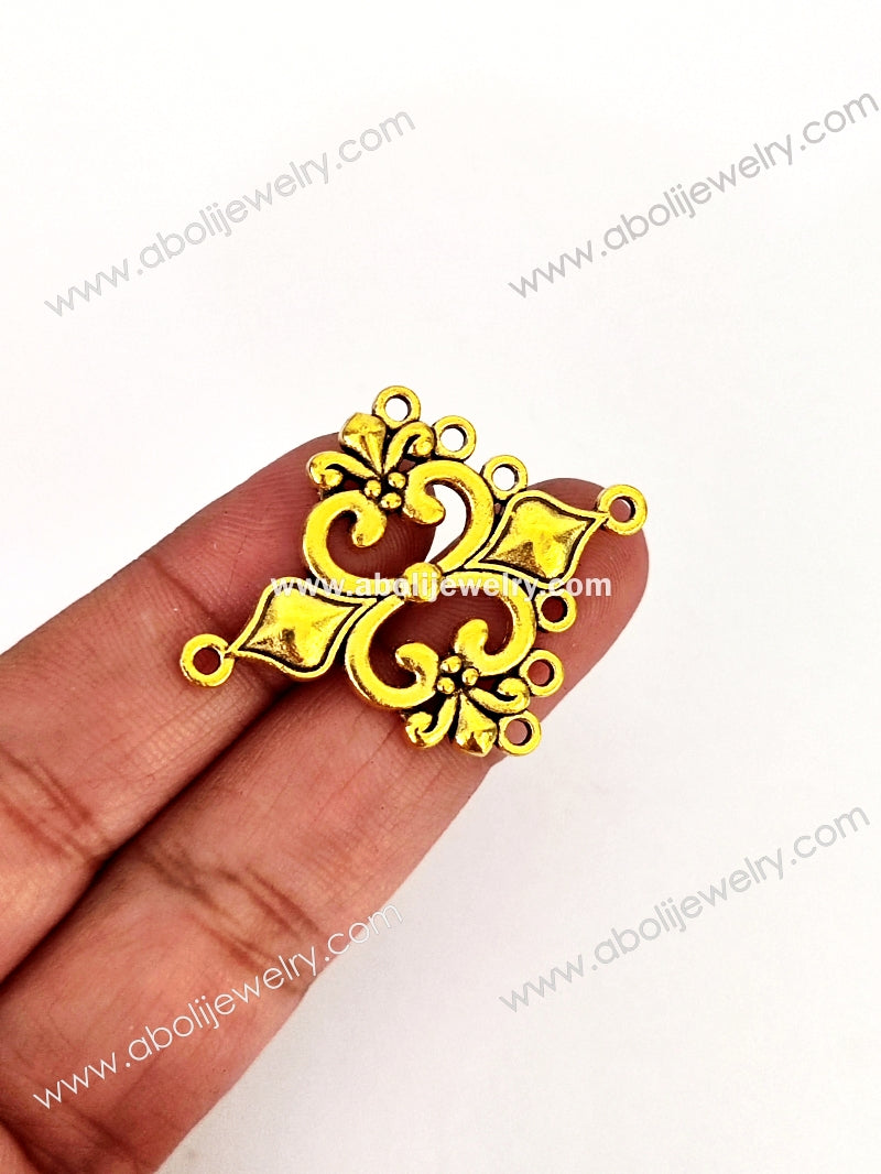 Golden pendant connector  GP48 - Jewelry Supplies