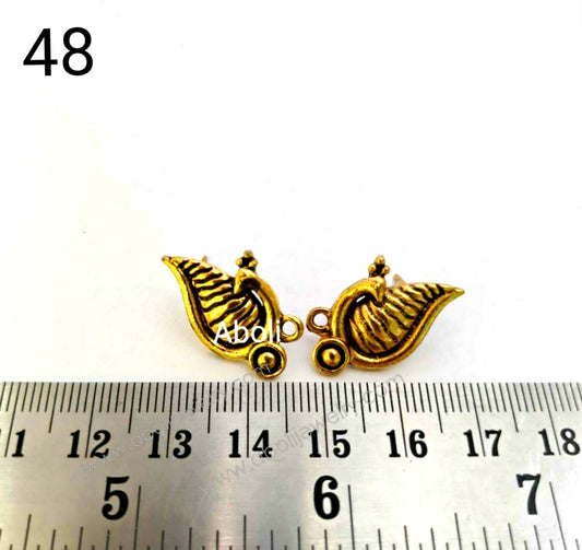 Golden earrings stud components metal earrings findings  ESG48
