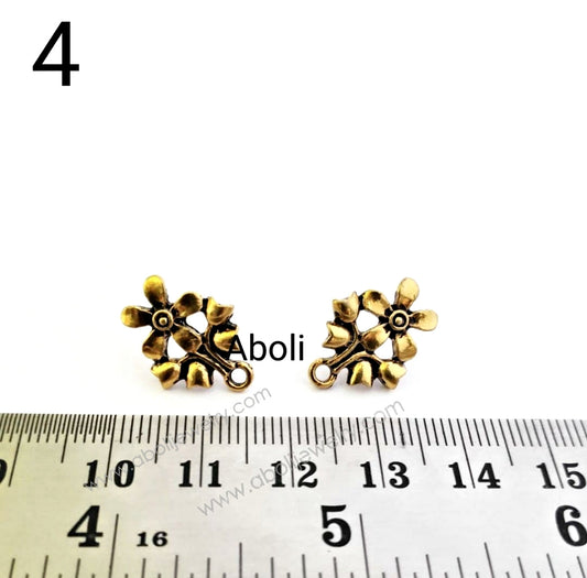 Golden earrings stud components metal earrings findings  ESG04