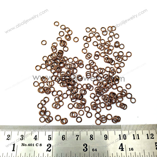 4 mm copper jump rings standard metal jump ring JRCP4