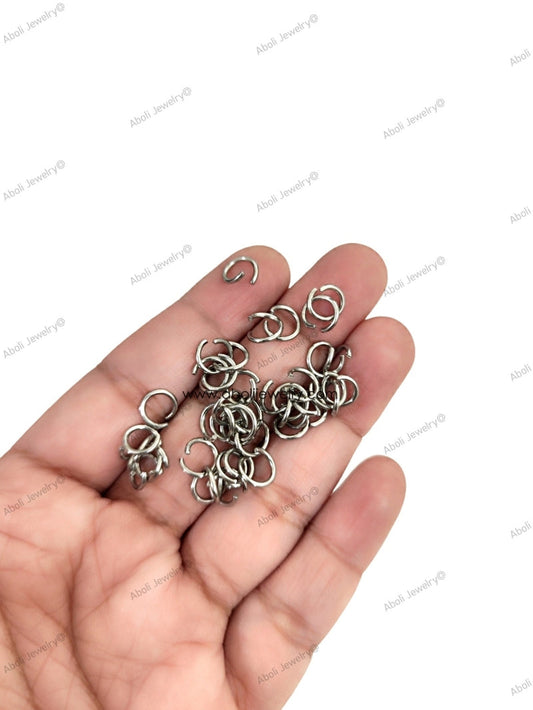 8 mm hypoallergenic steel jump rings 8 mm solid stainless steel jumpring JRSS8