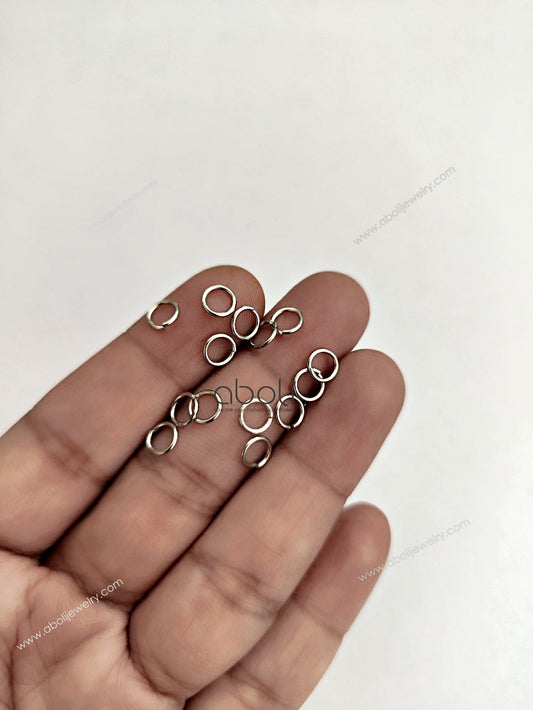 6 mm oxidized silver jump rings 6 mm standard metal jump ring JROSN6