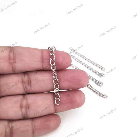 Oxidised silver Extender chains brass extension chains Antique silver chain Oxidized silver extender BECOS
