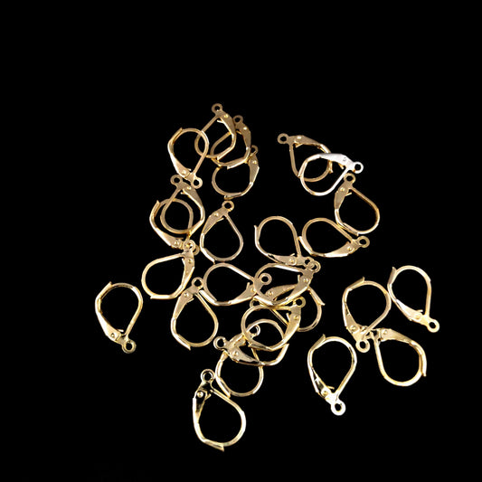 Golden leverback hook earring hooks paisley leverback earrings components LBEH8