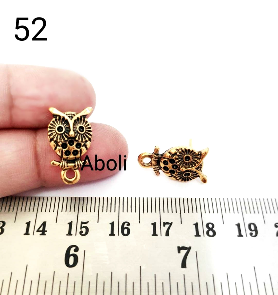 Golden stud earrings components metal earrings findings ESG52