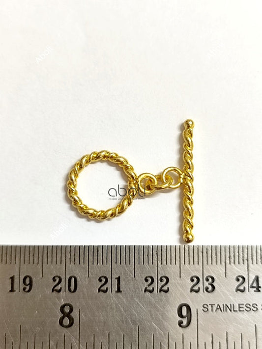 Golden toggle clasp tarnish resistant brass GTC02