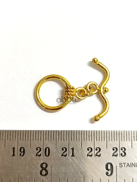 Golden toggle clasp tarnish resistant brass GTC06