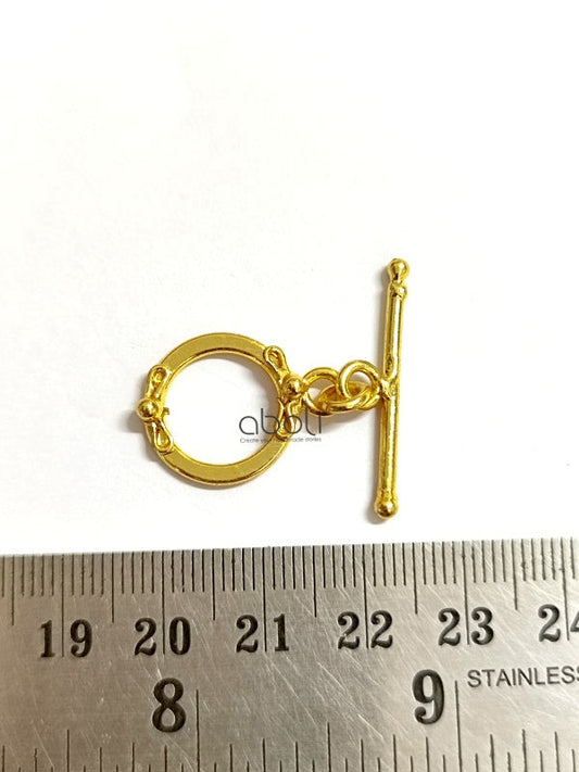 Golden toggle clasp tarnish resistant brass GTC08