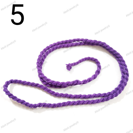 Purple cotton rope necklace braided cord  CNBC05