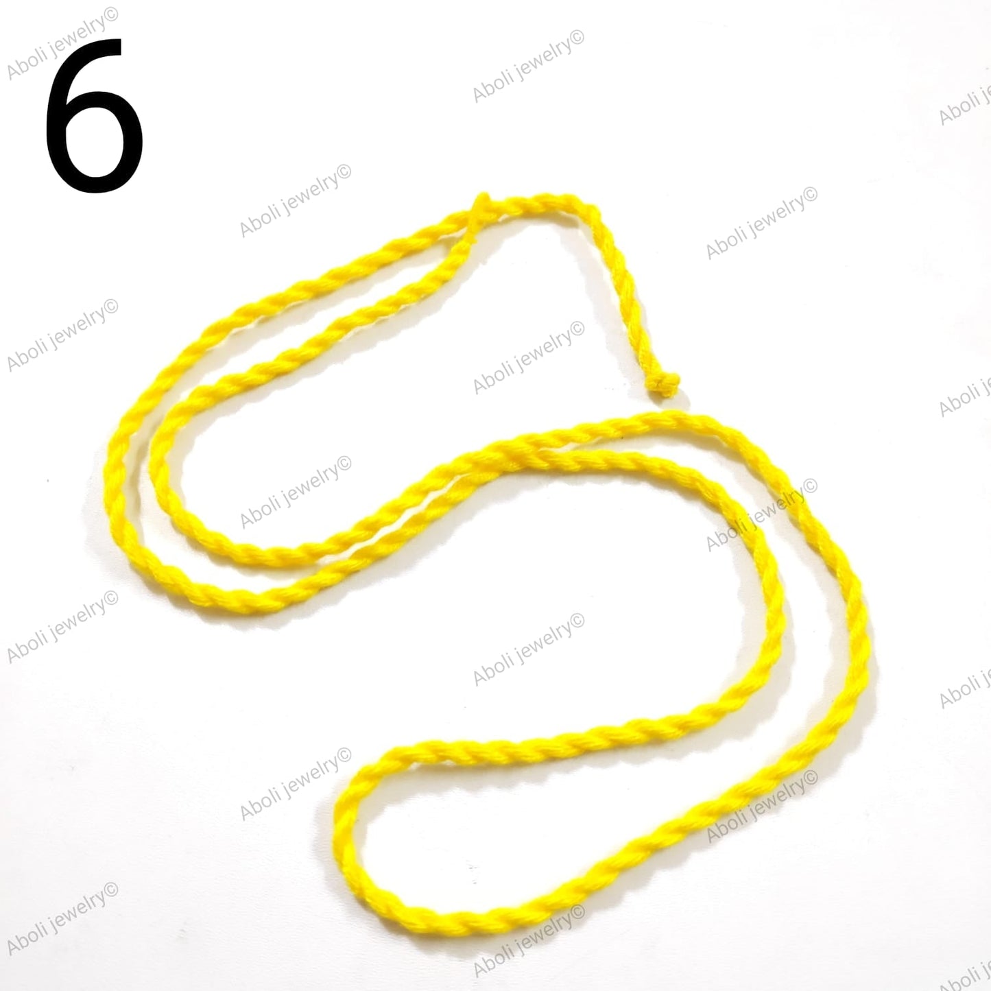 Lemon Yellow cotton rope necklace braided cord  CNBC06