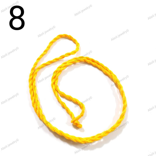 Turmeric yellow cotton rope necklace braided cord  CNBC08