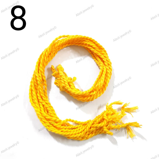 Turmeric yellow cotton rope necklace braided cord  CNBCPENDANT8