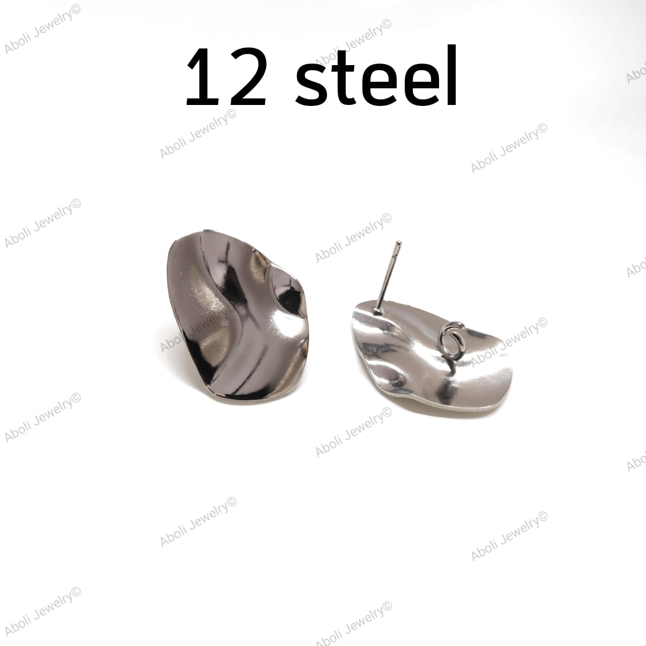 Steel coloured stud components folded cloth texture MESCSST1