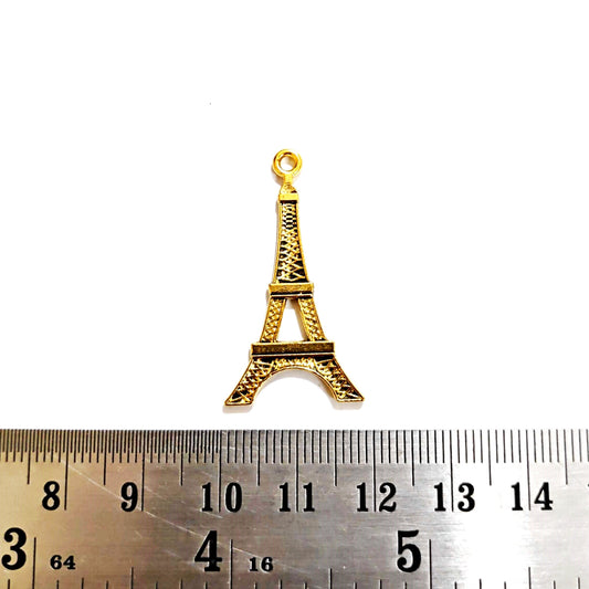 Golden Eiffel tower Charm travel Paris love Valentine day theme CHMG88