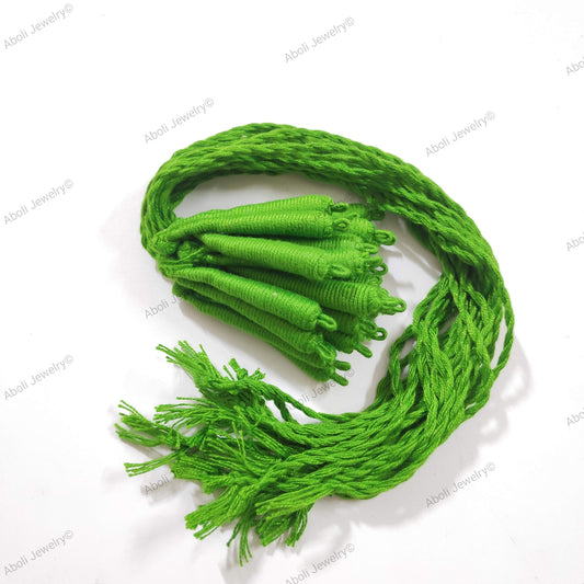 Spring green Cotton dori premium quality necklace cord cotton back rope for necklace CDRD01