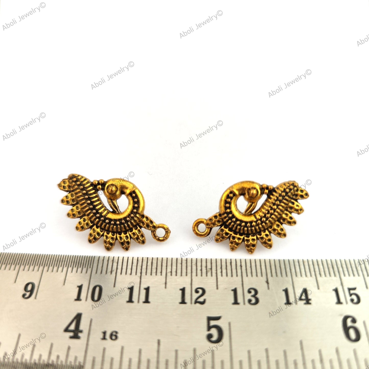 Golden earrings stud components metal earrings findings ESG45