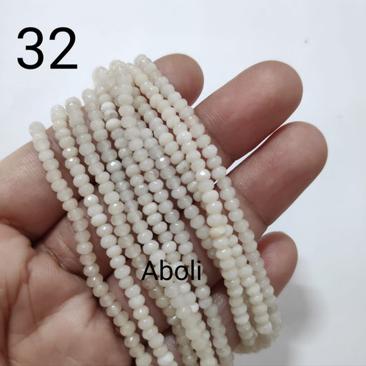 3 x 2 mm rondelle agate beads semiprecious gemstone beads  RAB32