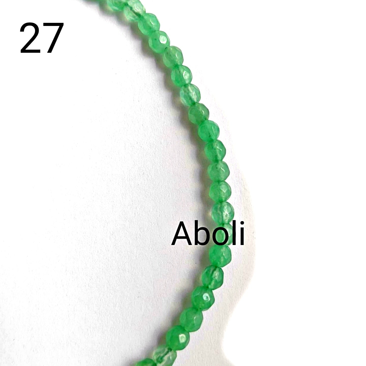 4 mm green agate beads semiprecious gemstone beads  RAB27